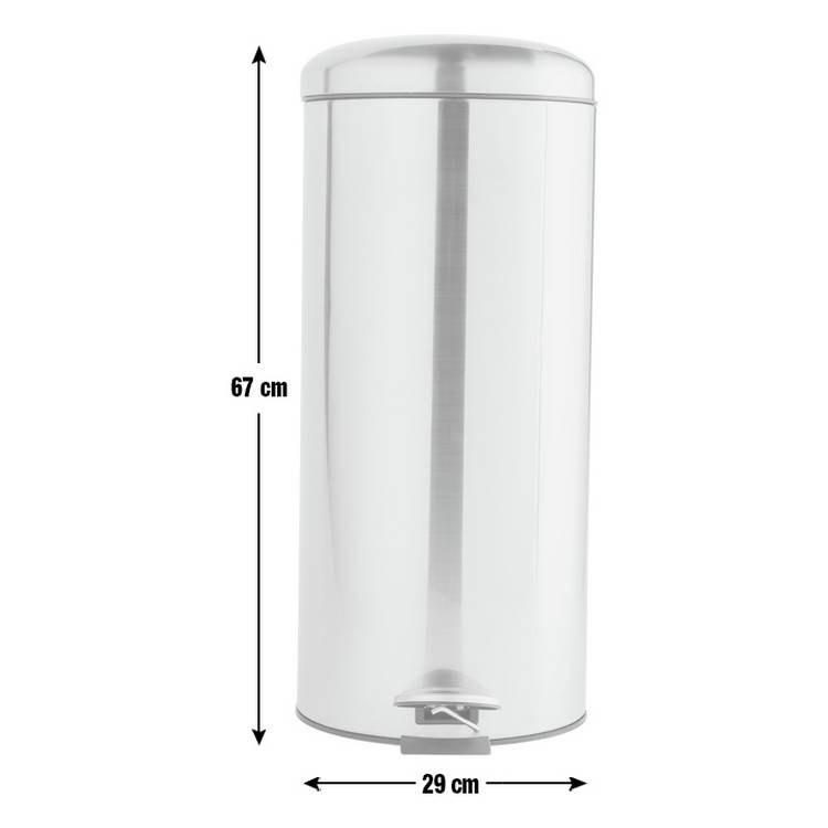 Habitat domed pedal bin 30 litre silver (British brand)