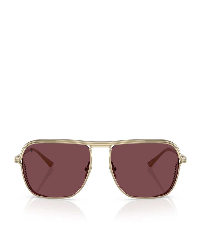 Ferrari logo-detail sunglasses titanium frame 0FH1014T (British brand)