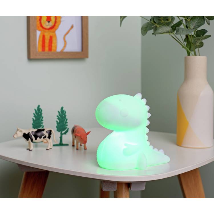 Fizz Creations dinosaur colour changing lamp white - British product