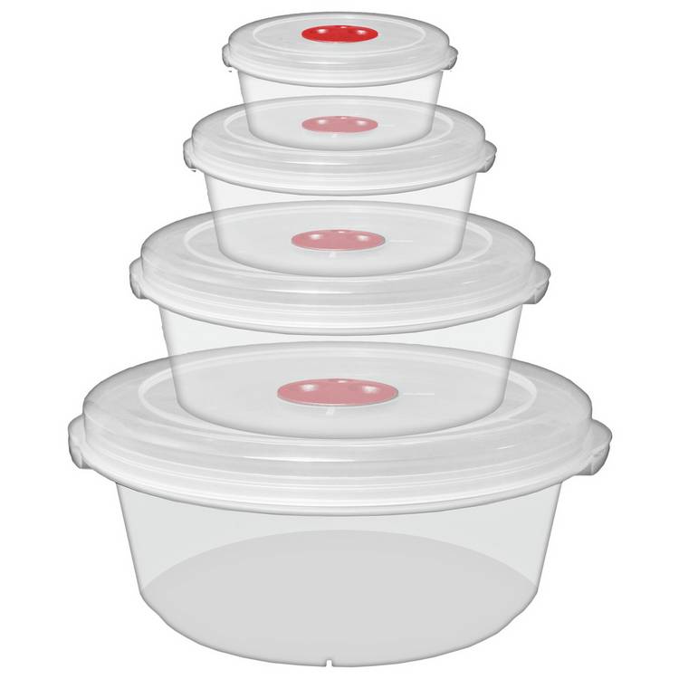 Argos Home set of 4 microwave food containers, UK version