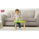Chad Valley wooden activity table with beads blocks maze (British brand)