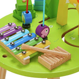 Chad Valley wooden activity table with beads blocks maze (British brand)