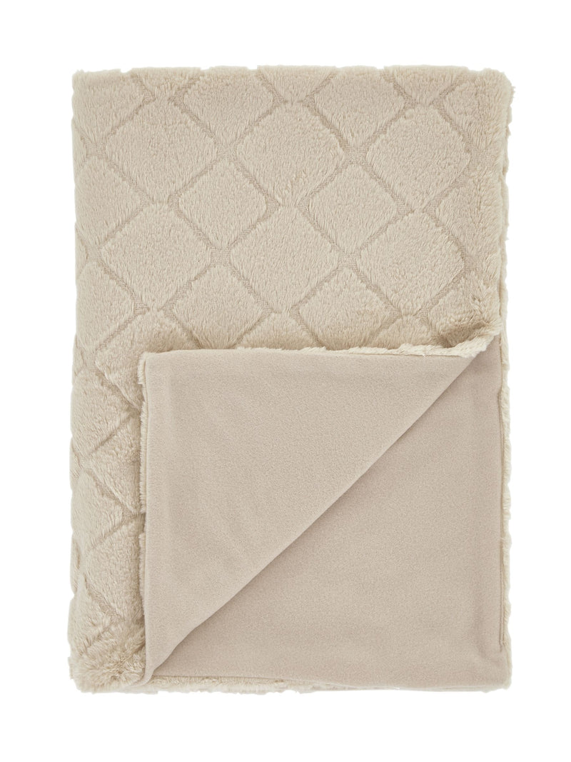 Catherine Lansfield fleece throw diamond 130x170cm (British brand)