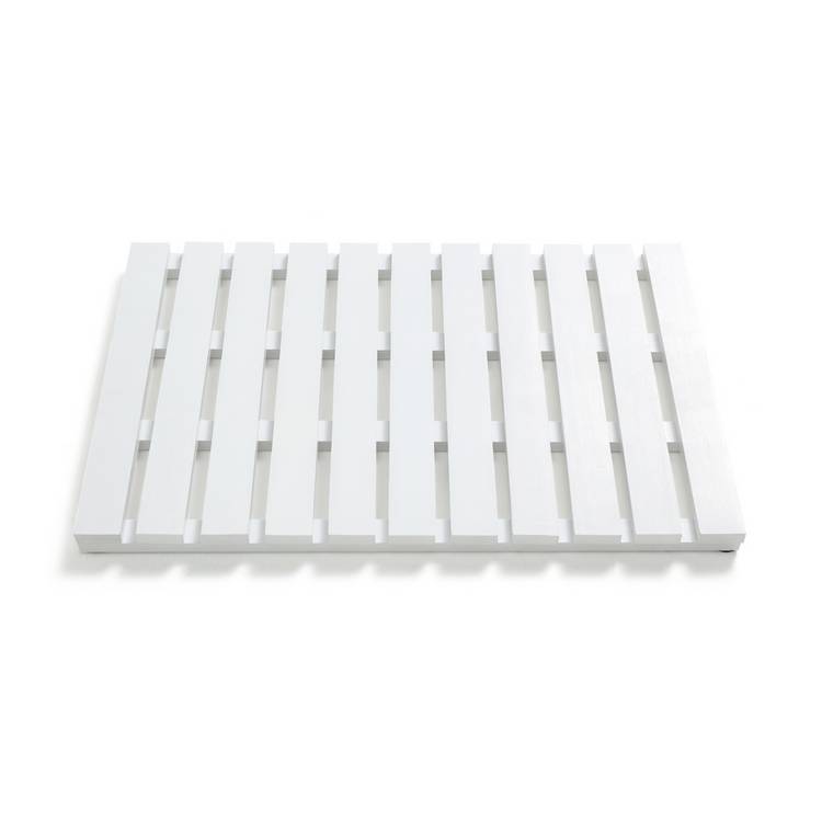Habitat white bamboo duckboard for bathroom (British brand)