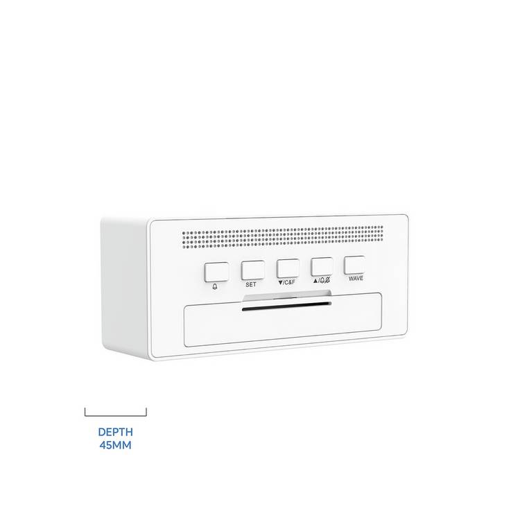 Precision Radio Controlled Alarm Clock White, imported from the UK