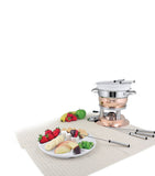 SWISSMAR ceramic fondue plates set of 4 with divided sections 26cm (British brand)