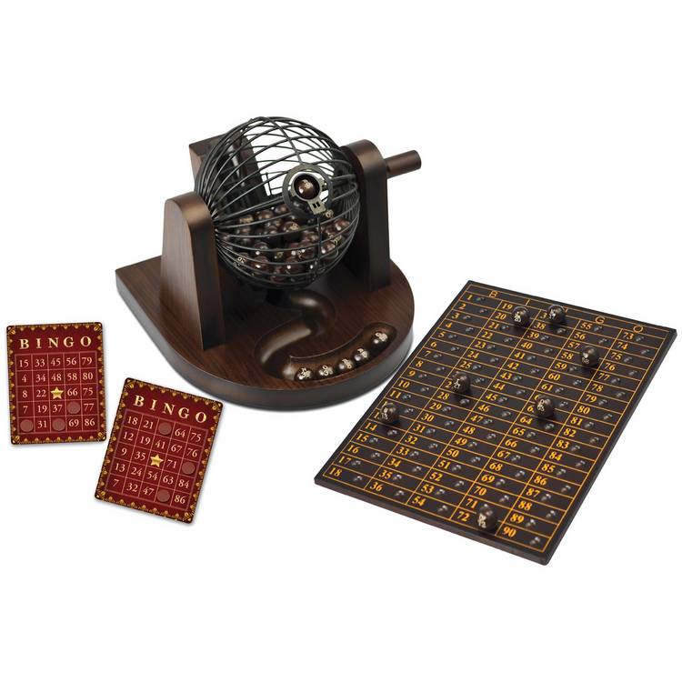 Ambassador Deluxe Wood Veneer Bingo Set (British brand)