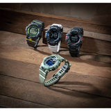 Casio G-SHOCK men's digital watch with khaki resin strap (British brand)