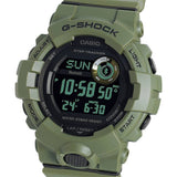 Casio G-SHOCK men's digital watch with khaki resin strap (British brand)