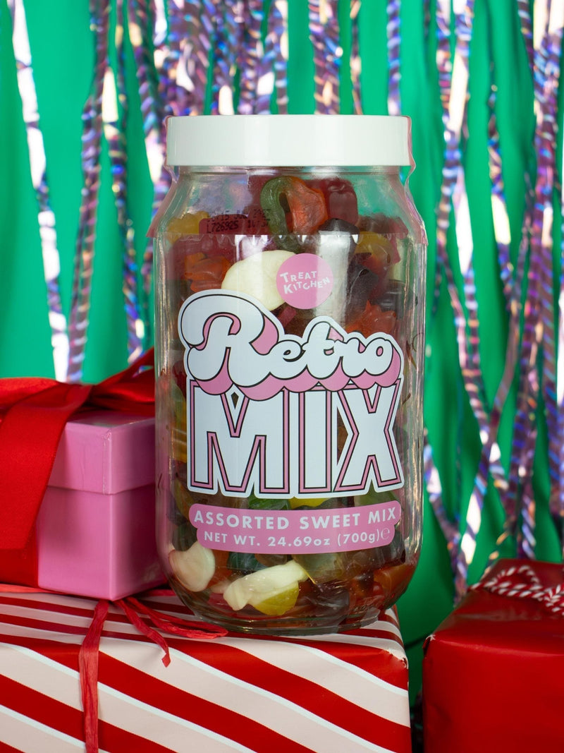 Treat Kitchen Retro Mix sweets jar 700g, imported from the UK