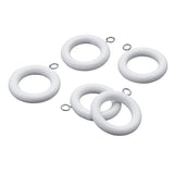 Argos Home white wooden curtain rings pack of 20 - British product