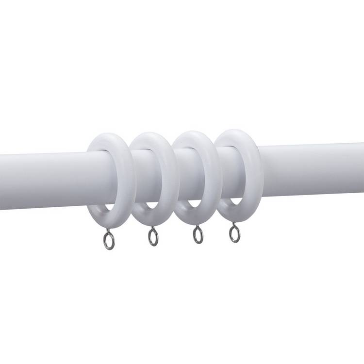 Argos Home white wooden curtain rings pack of 20 - British product