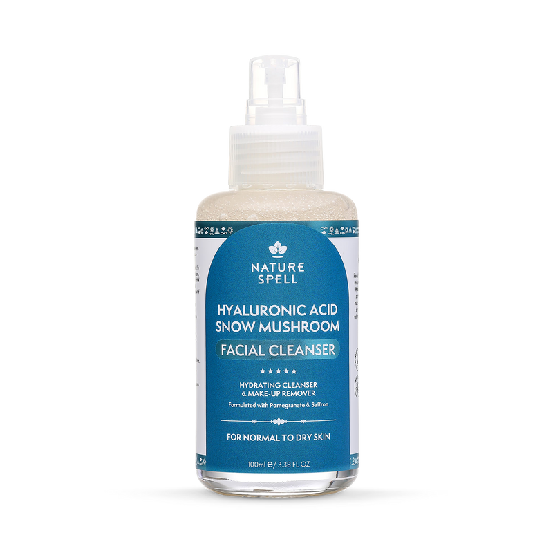Nature Spell Hyaluronic Acid Snow Mushroom Facial Cleanser 100ml (British brand)