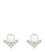 Harrods Chaumet White Gold, Diamond and Pearl Joséphine Aigrette Earrings- Buy online at McGrocer
