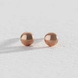 Revere rose gold ball stud earrings (British brand)