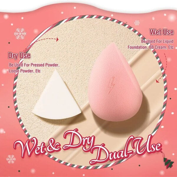 Pink Flash beauty blender sponge set two pieces imported from the UK