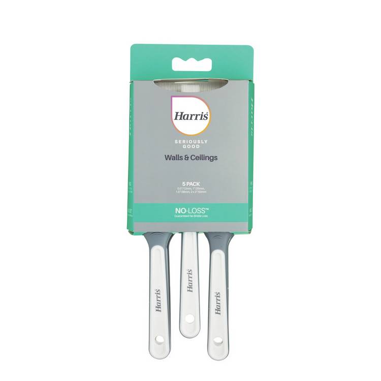 Harris wall and ceiling paint brush set of 5 - British product