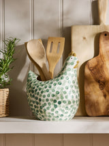 Next Pat the Chicken Sage Green Utensil Pot- Buy online at McGrocer