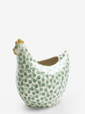 Pat the Chicken sage green utensil pot with spot design (British brand)