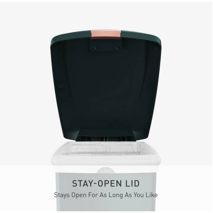 Simplehuman green 40 litre slim pedal bin (British brand)