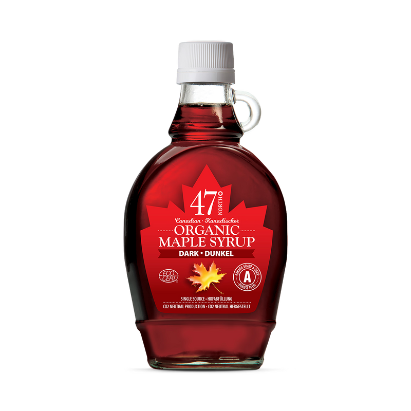 47° North organic maple syrup 250g, imported from the UK