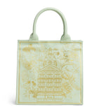 Harrods small gold building shopper bag canvas, UK version