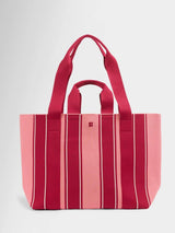 Next Sweaty Betty Pink Knitted Stripe Beach Bag- Buy online at McGrocer