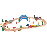 Chad Valley 60-piece wooden train set, imported from the UK