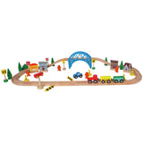 Chad Valley 60-piece wooden train set, imported from the UK