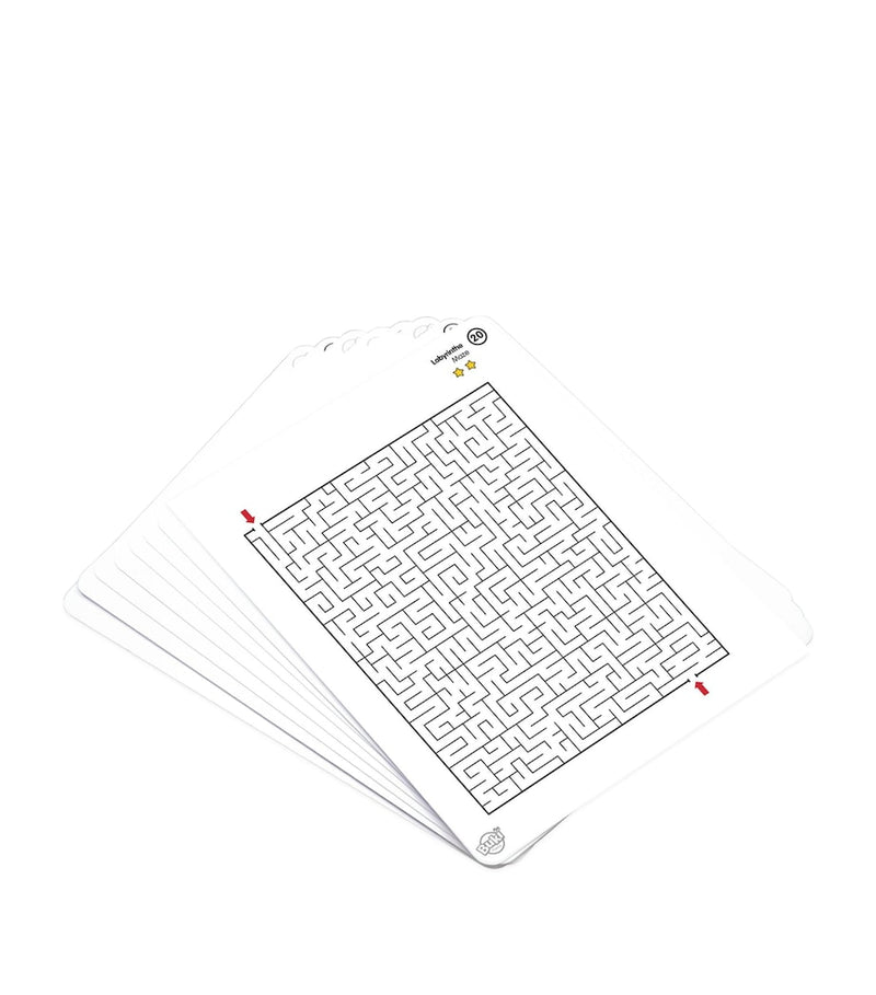 BUKI travel games tablet with erasable screen and styluses - British product