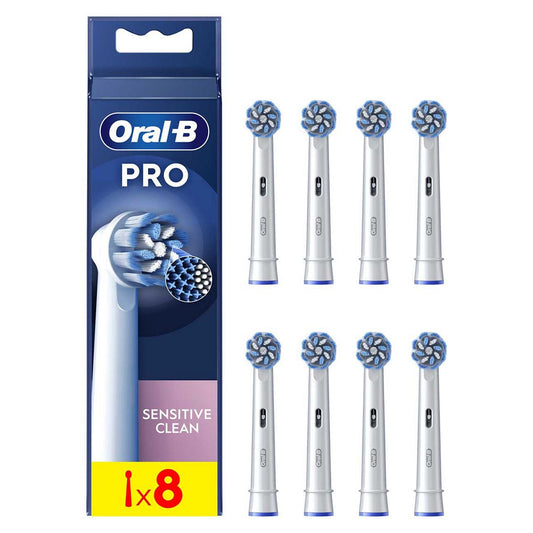 Oral-B Sensitive Clean Toothbrush Head, 8 Pack Dental Boots   