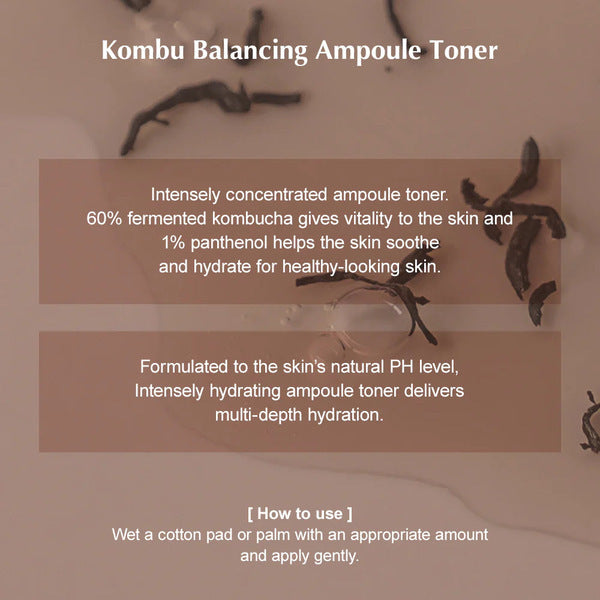 Kaine Kombu Balancing Toner with cotton pads 150ml (British brand)