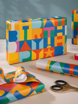 Next Hallmark Happy Birthday Wrapping Paper - 3 Rolls of 70cm x 2m- Buy online at McGrocer