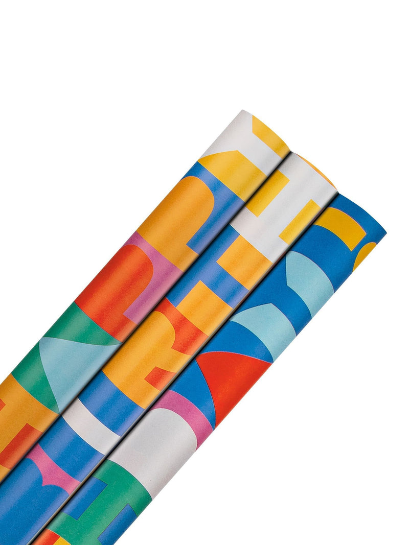 Hallmark Happy Birthday wrapping paper 3 x 2m, UK version