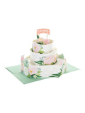 Hallmark 3D pop-up wedding card with cake design - British product