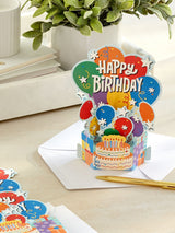 Next Hallmark Orange 8 Pack Birthday Cards with 3D Pop-up Balloons Design- Buy online at McGrocer