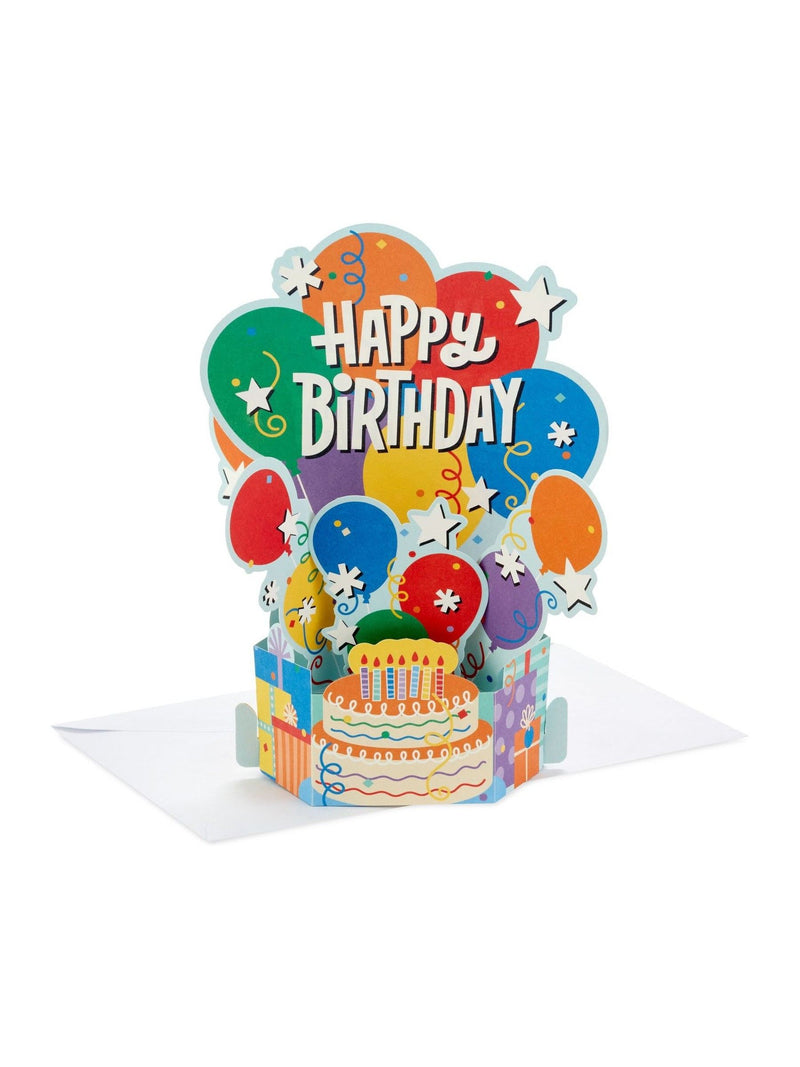 Hallmark birthday cards 3D pop-up balloons 8 pack - British product