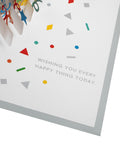 Hallmark 3D pop-up birthday card with colourful stripes, imported from the UK