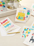 Hallmark 24 pack birthday cards colourful designs - British product