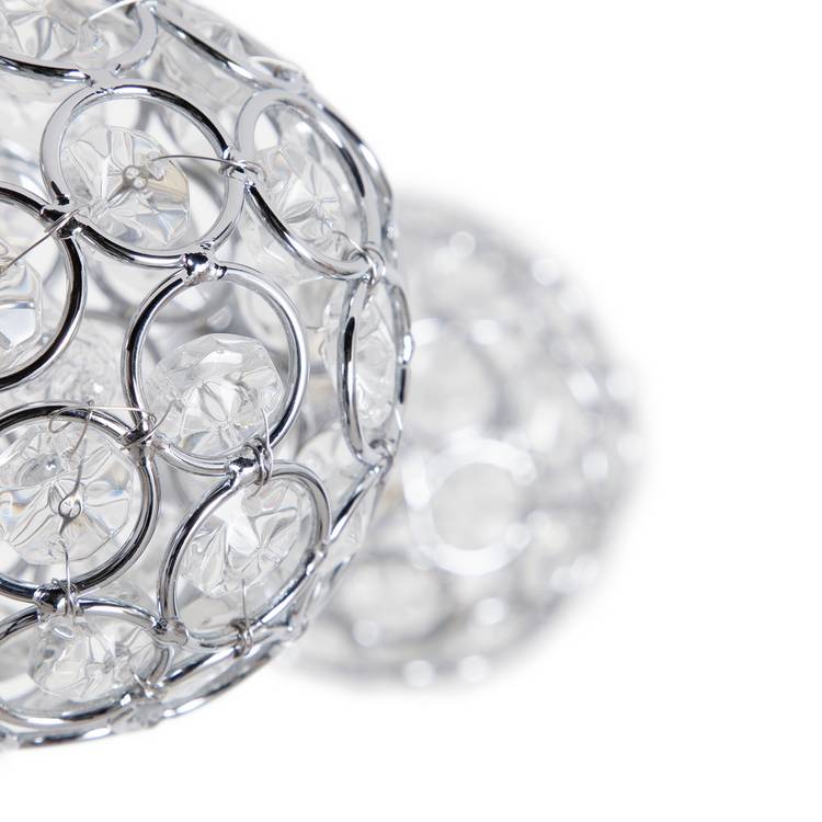 Argos Home beaded globes ceiling light chrome 5 arm, imported from the UK