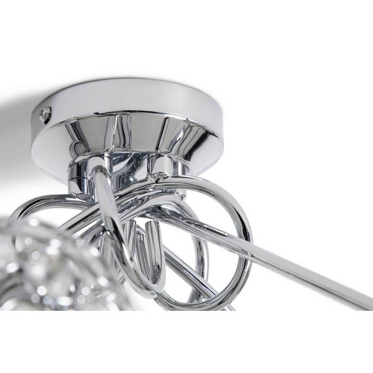 Argos Home beaded globes ceiling light chrome 5 arm, imported from the UK