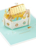 Hallmark new baby card 3D pop-up Noah's Ark design - British product