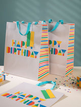 Next Hallmark White 3 Large Happy Birthday Gift Bags- Buy online at McGrocer