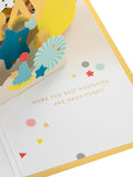 Hallmark blue 3D pop-up celebration card - British product