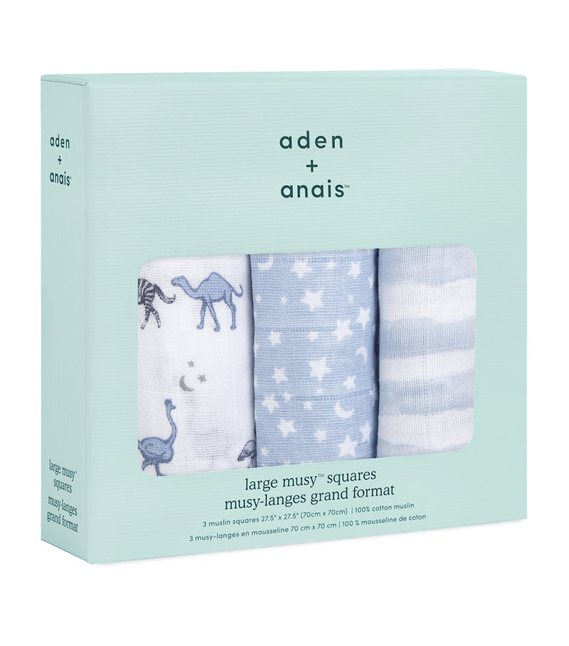 aden + anais Rising Star musy squares set of 3 (British brand)