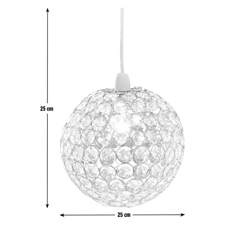 Argos Home clear beaded orb lampshade 25cm - British product