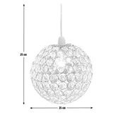 Argos Home clear beaded orb lampshade 25cm - British product