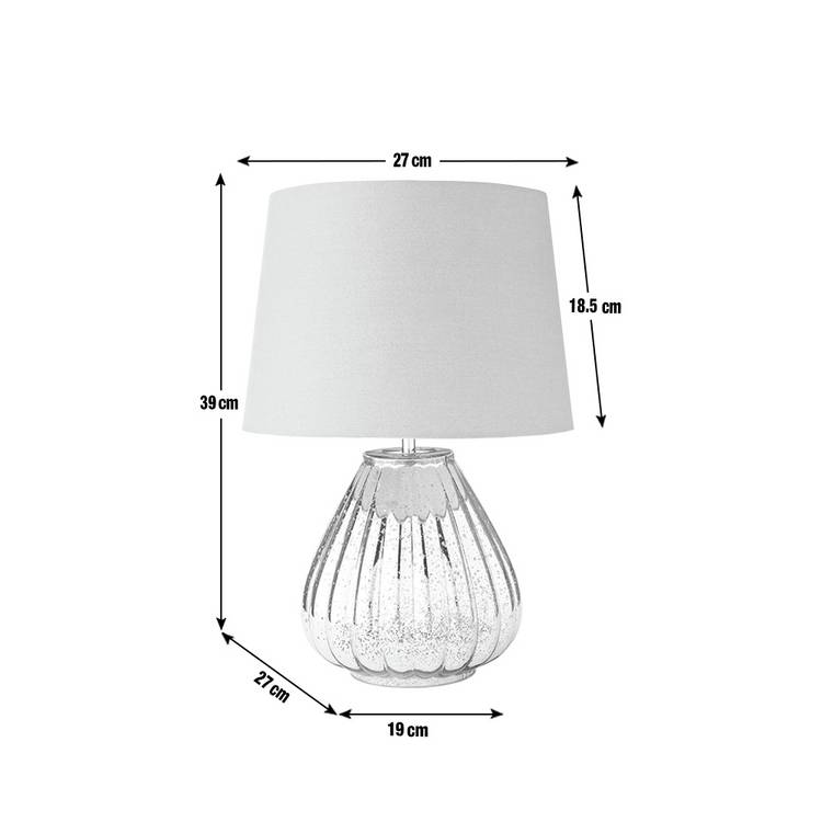 Argos Home Imogen Mercury table lamp with grey shade, UK version