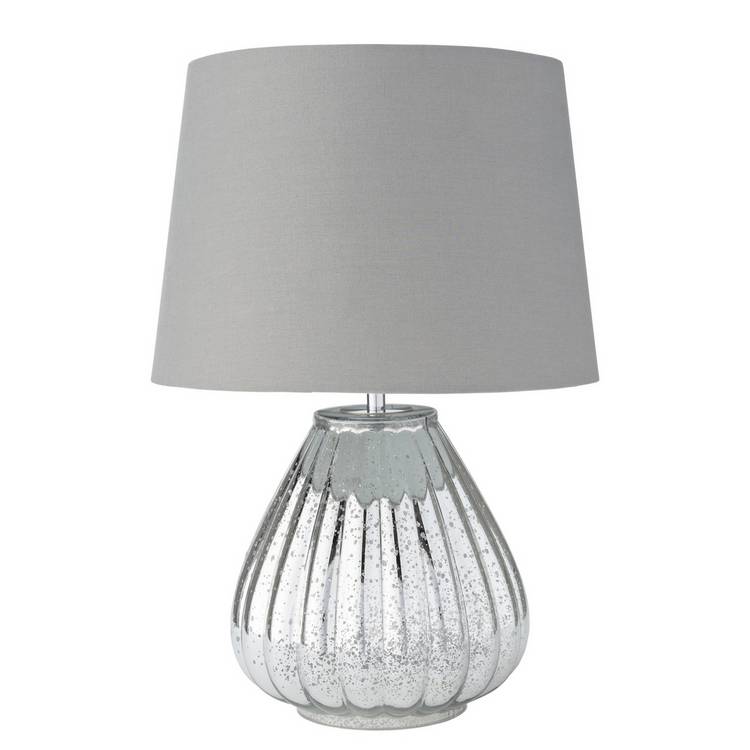Argos Home Imogen Mercury table lamp with grey shade, UK version