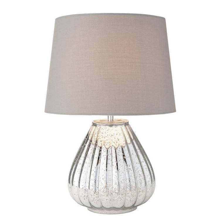 Argos Home Imogen Mercury table lamp with grey shade, UK version